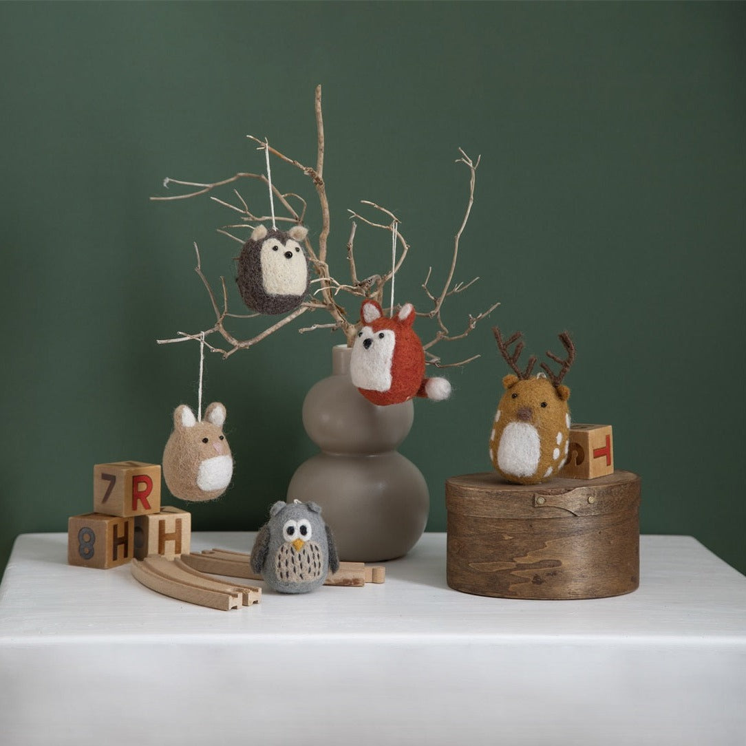 Children's Hanging Decoration Set - Forest Animals (Set of 5)